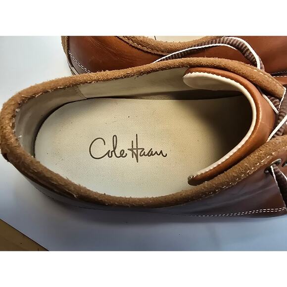 Cole Haan K-10 Low Profile  Brown Leather Sneakers Nike Air Soles Mens 10.5 - Picture 9 of 9